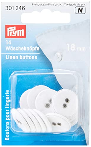 Prym Leinen Wäscherei Tasten, Kunststoff, Weiß, Einheits Größe, 14 Prym Leinen Wäscherei Tasten, Kunststoff, Weiß, Einheits Größe, 14 von Prym