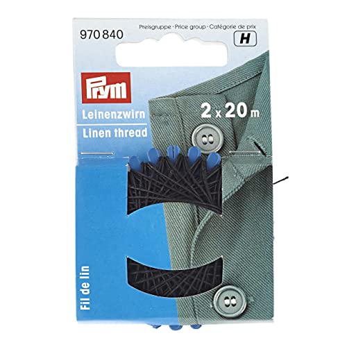 Prym Linen thread 20m black 2pc von Prym