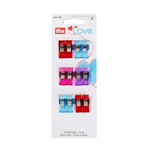 Prym Love Stoff Clips 2,6 cm, Kunststoff, farbig Sortiert von Prym