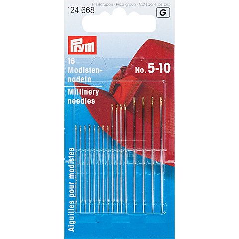 Prym Modisten-Nähnadeln, Stärke: 0,5 –0,8 mm, Länge: 38 – 51 mm, Inhalt: 16 Stück Prym Modisten-Nähnadeln, Stärke: 0,5 –0,8 mm, Länge: 38 – 51 mm, Inhalt: 16 Stück von Prym