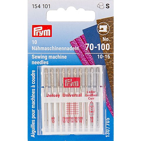 Prym Nähmaschinennadeln, Mischpack, Stärke: 70–100, Inhalt: 10 Stück Prym Nähmaschinennadeln, Mischpack, Stärke: 70–100, Inhalt: 10 Stück von Prym