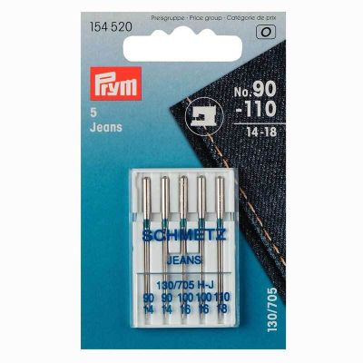 Nähmaschinennadeln 130/705 Jeans Nr.90-110 5 Stück Nähmaschinennadeln 130/705 Jeans Nr.90-110 5 Stück von Prym
