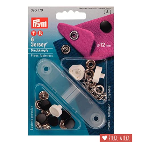 Prym Nicht nähen Snap Fastneres, Steel, Schwarz, 12 mm Stärke Prym Nicht nähen Snap Fastneres, Steel, Schwarz, 12 mm Stärke von Prym