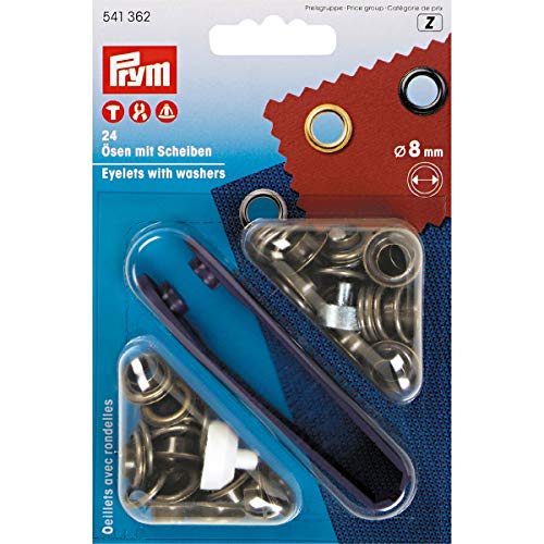 Prym Ösen Plus Unterlegscheiben, Metall, antik Messing, 8 mm, 24 Prym Ösen Plus Unterlegscheiben, Metall, antik Messing, 8 mm, 24 von Prym