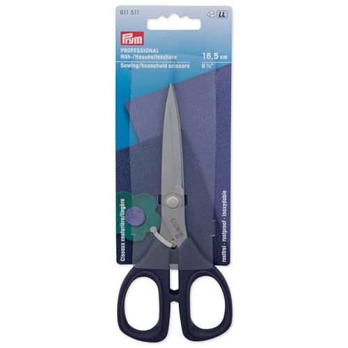 Prym Schere Professional Näh-/Haushaltsschere 6 1/2'' 16,5 cm, Edelstahl, Blau von Prym