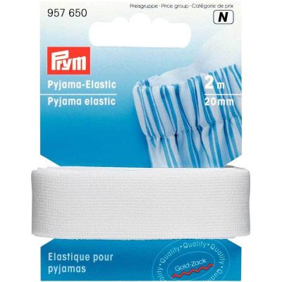 Pyjama Elastic weiß 20mm 2m von Prym