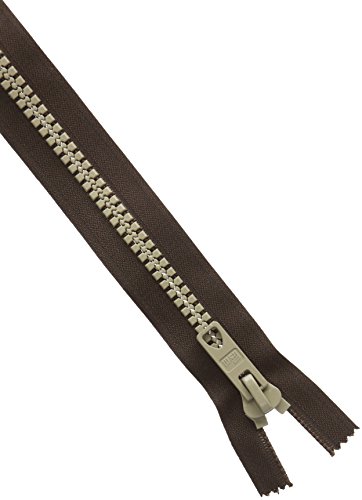 Prym Reißverschluss Bicolor (S12/40 cm, teilbar, dunkelbraun/kitt) von Prym