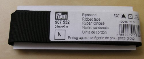 Prym 907532 Ripsband 26 mm schwarz Prym 907532 Ripsband 26 mm schwarz von Prym