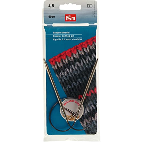 Prym Rundstricknadeln MS 40 cm 4,50 mm silberfarbig Rundstricknadel, Messing, 4,5 mm Prym Rundstricknadeln MS 40 cm 4,50 mm silberfarbig Rundstricknadel, Messing, 4,5 mm von Prym