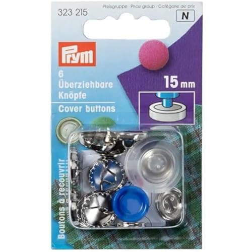 Prym Schaltfläche „Stoffbezug“, Metal, Gold, 15 mm Stärke, 6 Prym Schaltfläche „Stoffbezug“, Metal, Gold, 15 mm Stärke, 6 von Prym
