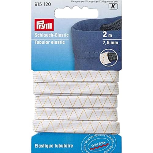 Prym 915.120 Tubular Elastic, White, One Size von Prym