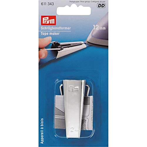 Prym Schrägbandformer 12 mm, Kunststoff, Silber Prym Schrägbandformer 12 mm, Kunststoff, Silber von Prym