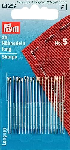 Prym Sewing Needles, Silber, No.5, 40 x 0,8 mm, 20 Stück von Prym