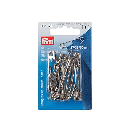 Prym Sicherheitsnadeln, 27/38/50mm, Sortiert, schwarz, 18 Stück, Stahl Prym Sicherheitsnadeln, 27/38/50mm, Sortiert, schwarz, 18 Stück, Stahl von Prym
