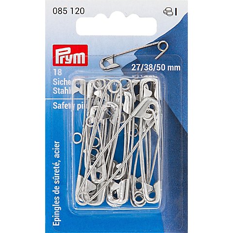 Prym Sicherheitsnadeln, Länge: 27 / 38 / 50 mm, Inhalt: 18 Stück Prym Sicherheitsnadeln, Länge: 27 / 38 / 50 mm, Inhalt: 18 Stück von Prym