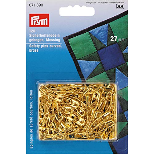 Prym Sicherheitsnadeln gebogen, Nr.1, 27mm, goldfarbig, Messing Prym Sicherheitsnadeln gebogen, Nr.1, 27mm, goldfarbig, Messing von Prym