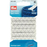 Sport-Elastic Gummi weiß 8,5mm 5m von Prym