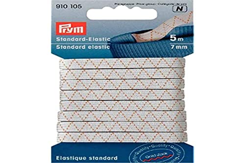 Prym Standard-Elastic 7 mm weiß, Polyester von Prym