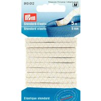 Standard Elastic Gummi weiß 5mm 5m von Prym