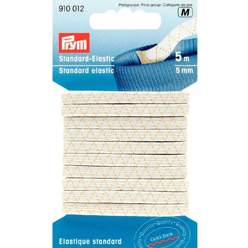 Standard Elastic Gummi weiß 5mm 5m von Prym