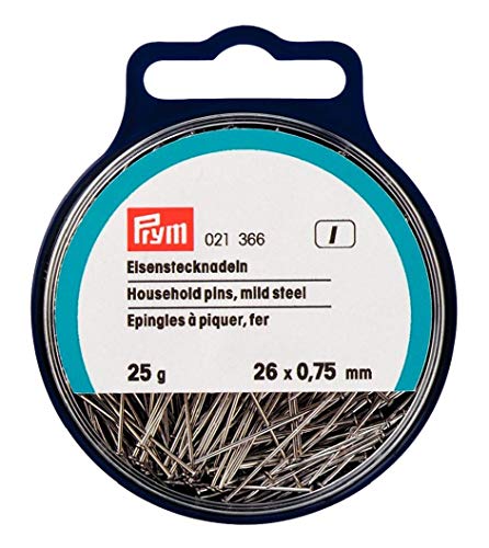 Prym Stecknadeln, 0,75 x 26mm, silberfarbig, Eisen, 26 x 0,75mm von Prym