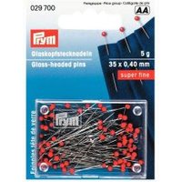 Stecknadeln fein mit Glaskopf rot 35mm 5g von Prym