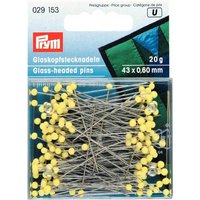 Stecknadeln mit Glaskopf gelb 43mm 20g Stecknadeln mit Glaskopf gelb 43mm 20g von Prym