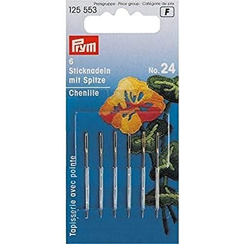 Prym Stickerei, Metal, Silber, 37 mm Länge x 0,8 mm Dicke, 6 von Prym