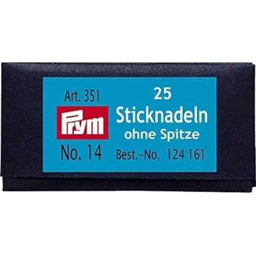 Prym 124.161 Embroidery Needles, Stahl, silber, No.14, 60 x 1,9 mm, 25 Stück von Prym