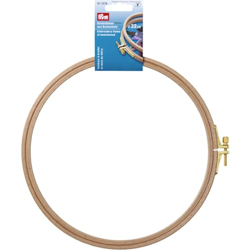 Prym - Prym Naturfarben (0.8x22cm) Buche Holz Stickerei Rahmen mit Messing Schrauben - 1 Stück, Natürlich Prym - Prym Naturfarben (0.8x22cm) Buche Holz Stickerei Rahmen mit Messing Schrauben - 1 Stück, Natürlich von Prym