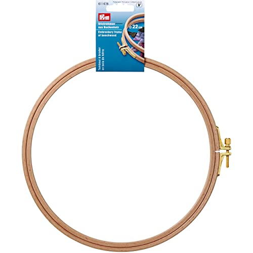 Prym - Prym Naturfarben (0.8x22cm) Buche Holz Stickerei Rahmen mit Messing Schrauben - 1 Stück, Natürlich von Prym