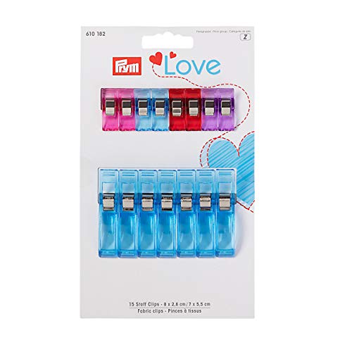 Prym Love Stoff Clips 2,6 + 5,5 cm, Kunststoff, farbig Sortiert von Prym