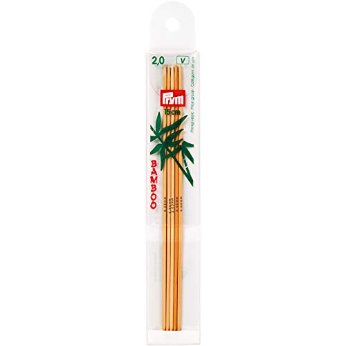 Prym Strumpfstricknadeln 15 cm 2,00 mm Strumpfstricknadel, Bambus, Natur, 2 mm von Prym