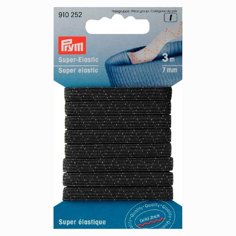 Super-Elastic Gummi schwarz 7mm 3m Super-Elastic Gummi schwarz 7mm 3m von Prym