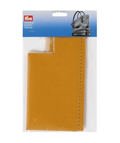 Prym 615939 Taschenboden Caroline senf, Faux Leather, Mustard, fertige Taschenbodengröße 32 x 12 x 6cm von Prym