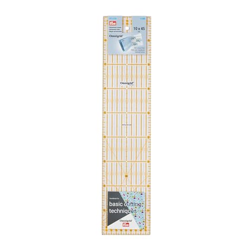 Prym R1045A Universal 10 x 45 cm Omnigrid Lineal, Kunststoff, transparent von Omnigrid
