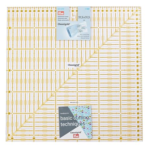 Prym Universal 31,5 x 31,5 cm Omnigrid Lineal, Kunststoff, transparent von Prym