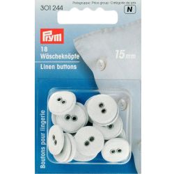 Wäscheknopf 15mm Leinen 18 Stück von Prym