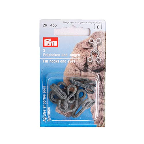 Prym Fell Haken und verdeckt Augen, 3 Stück, grau Prym Fell Haken und verdeckt Augen, 3 Stück, grau von Prym