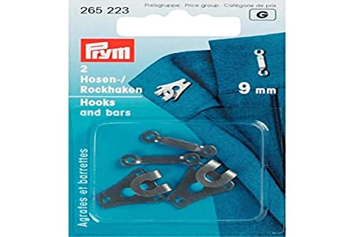 Prym schwarz 265223 Hosen/Rockhaken und Stege ST 9 mm, Plastic, Maulbreite, 2 Prym schwarz 265223 Hosen/Rockhaken und Stege ST 9 mm, Plastic, Maulbreite, 2 von Prym
