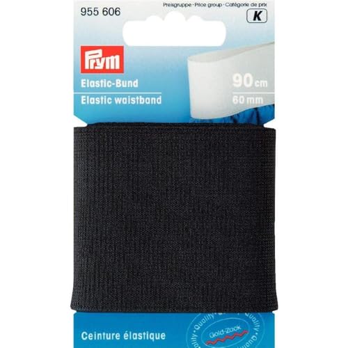 Prym schwarz 955606 Elastic-Bund 60 mm, Polyester: 70%, 90 cm Prym schwarz 955606 Elastic-Bund 60 mm, Polyester: 70%, 90 cm von Prym
