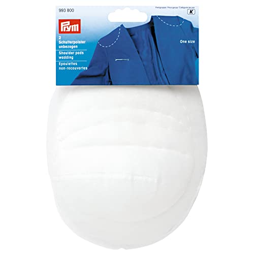 Prym weiß 993800 Schulterpolster Raglan unbezogen PES, Wadding, 17 x 12.5 x 1 cm von Prym