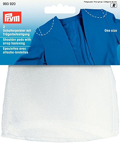 Prym weiß 993920 Schulterpolster Trägerbefestigung PA, Charmeuse, one Size 115 x 125 x 10 mm, 2 Stück Prym weiß 993920 Schulterpolster Trägerbefestigung PA, Charmeuse, one Size 115 x 125 x 10 mm, 2 Stück von Prym