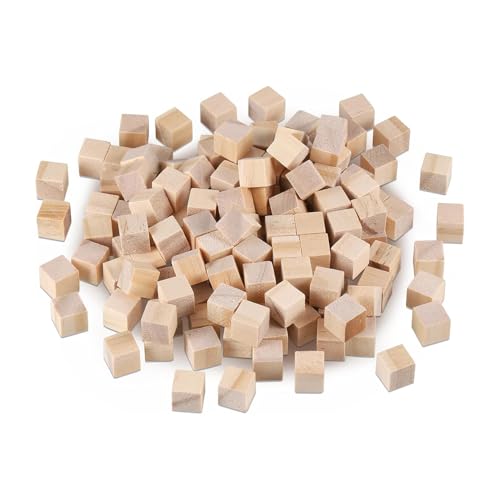 150 Stück kleine Holzwürfel 10 mm, natürliche, unlackierte Holzblöcke zum Basteln, blanko, quadratische Holzblöcke für DIY Malerei, Stempeln, handgefertigte Dekoration, Holzhandwerksprojekte, Kunst 150 Stück kleine Holzwürfel 10 mm, natürliche, unlackierte Holzblöcke zum Basteln, blanko, quadratische Holzblöcke für DIY Malerei, Stempeln, handgefertigte Dekoration, Holzhandwerksprojekte, Kunst von Pryon