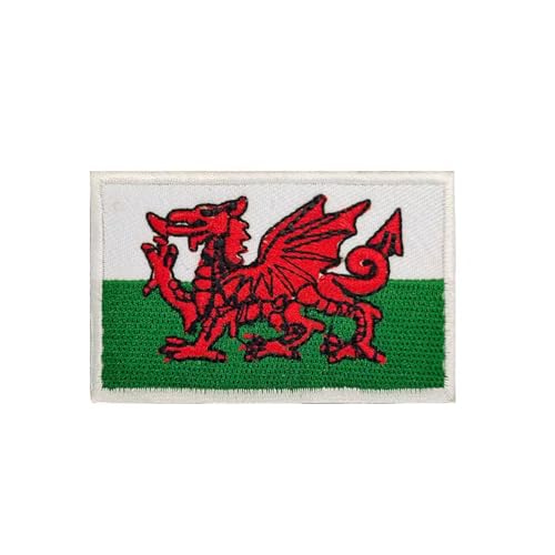 Aufnäher mit walisischem Drachen-Aufnäher, besticktes Nationalemblem, für Fußballtrikot, Rucksack, Mützen, Reiseausrüstung, taktische Kleidung, Billardzubehör, 2 Stück Aufnäher mit walisischem Drachen-Aufnäher, besticktes Nationalemblem, für Fußballtrikot, Rucksack, Mützen, Reiseausrüstung, taktische Kleidung, Billardzubehör, 2 Stück von Pryon
