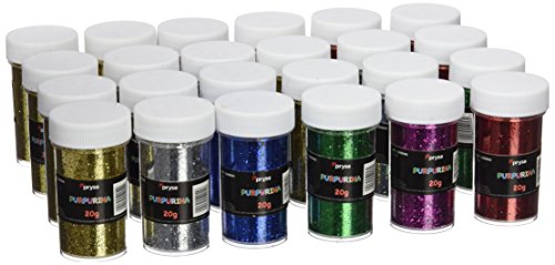 Pryse 5200049 – Pack von 24 Dosen Glitzer, Mehrfarbig von Pryse