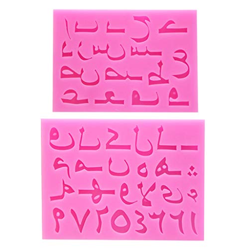2 x Arabische Buchstaben Zahlen Fondant Zahlen Silikon Anhänger Schmuckherstellung Werkzeug 2 x Arabische Buchstaben Zahlen Fondant Zahlen Silikon Anhänger Schmuckherstellung Werkzeug von Psdndeww