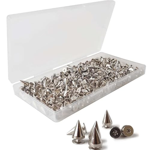 200 Stück konische Kegelnieten mit Schraubverschluss, 9,5 x 7 mm, Punk Leder Punk Punk Kleidung Jacke 200 Stück konische Kegelnieten mit Schraubverschluss, 9,5 x 7 mm, Punk Leder Punk Punk Kleidung Jacke von Psdndeww