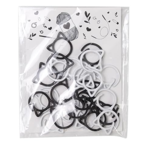 24 Stück Katzenform Maschenmarkierer Häkeln Stricken Katzenform Häkeln Schloss Marker Ring zum Weben 24 Stück Katzenform Maschenmarkierer Häkeln Stricken Katzenform Häkeln Schloss Marker Ring zum Weben von Psdndeww