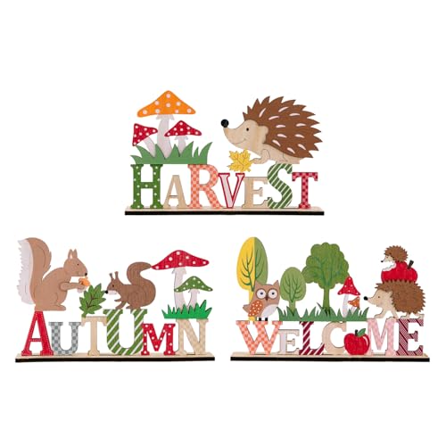 3er Set Tier Figuren aus Holz für Thanksgiving, bunte Schreibtischdekoration, Labordekoration 3er Set Tier Figuren aus Holz für Thanksgiving, bunte Schreibtischdekoration, Labordekoration von Psdndeww